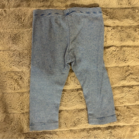 Tea Collection Size 3 Blue & White Striped Capri Leggings, Unisex - Picture 4 of 4